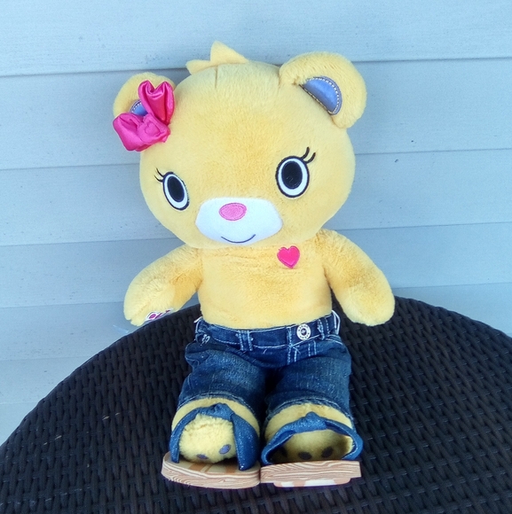 Build-A-Bear Other - BUILD-A- BEAR WORKSHOP Yellow Teddy Bear with Pink Bow